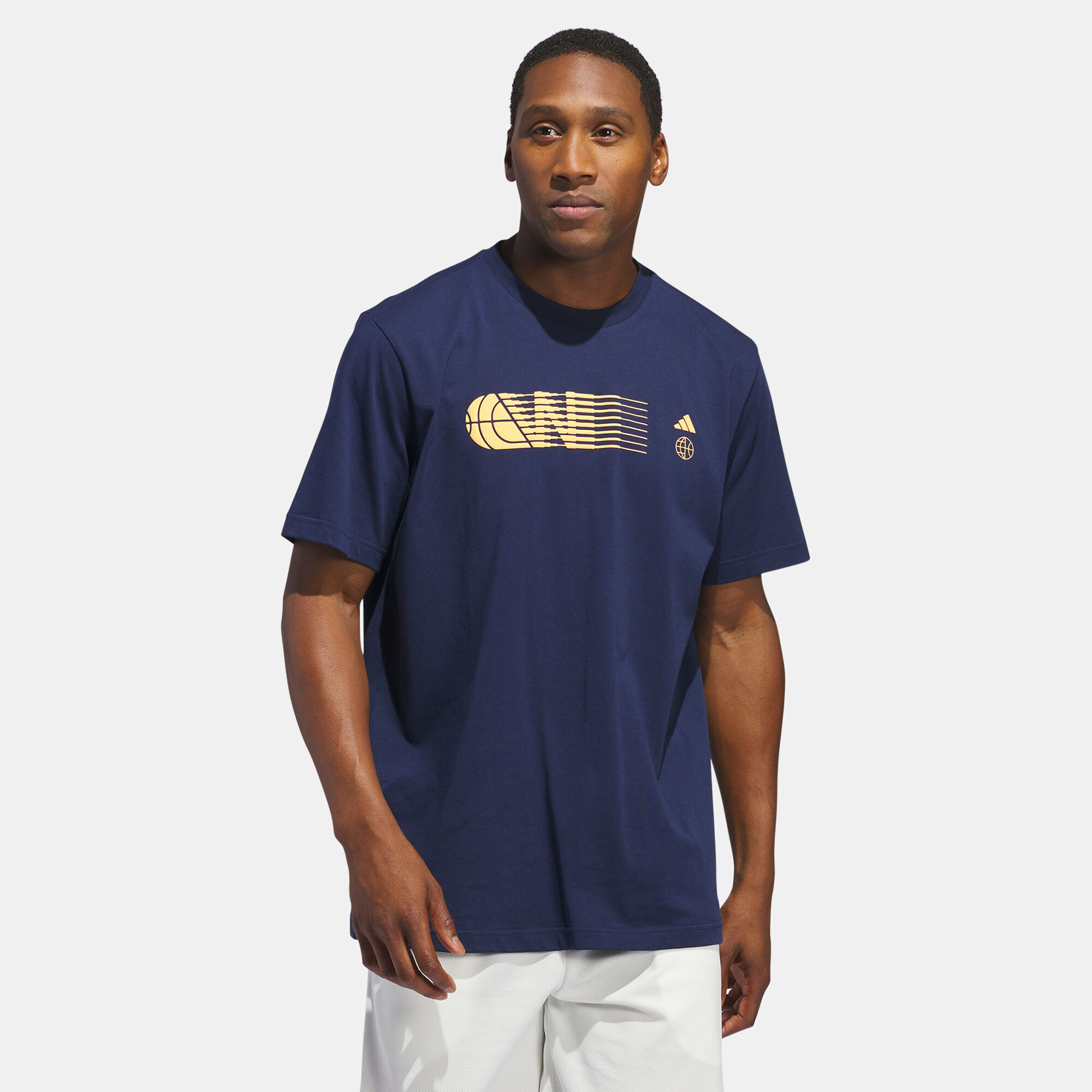 Buy adidas Men s Worldwide Hoops City Graphic T Shirt Blue in KSA SSS