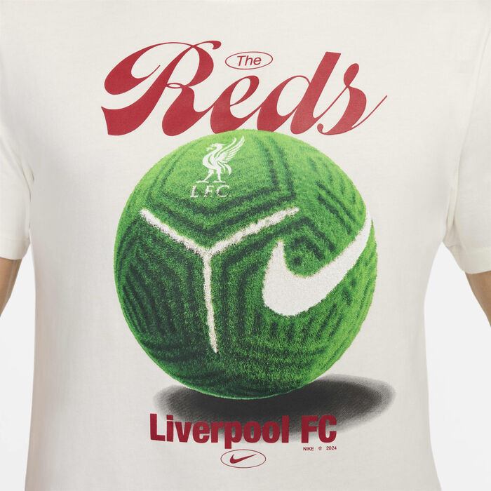 Nike Men's Liverpool F.C. Home Pitch Football T-Shirt White Nike Men's Liverpool F.C. Home Pitch Football T-Shirt White image number 3
