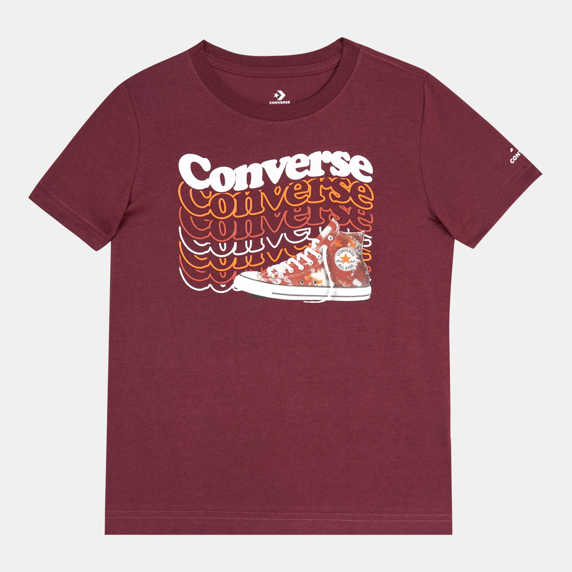 Converse t shirt kids red on sale