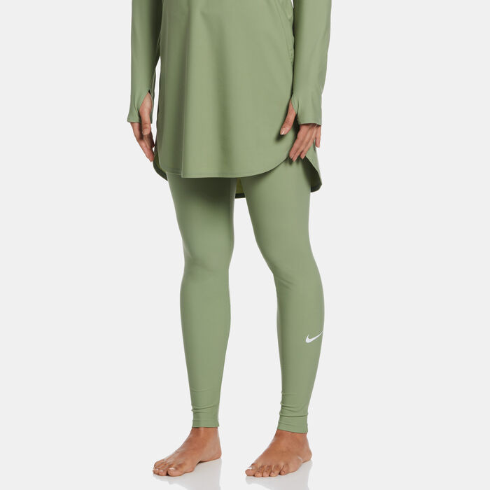 Nike Swim Women's Slim Fit Swimming Leggings Green image number 0