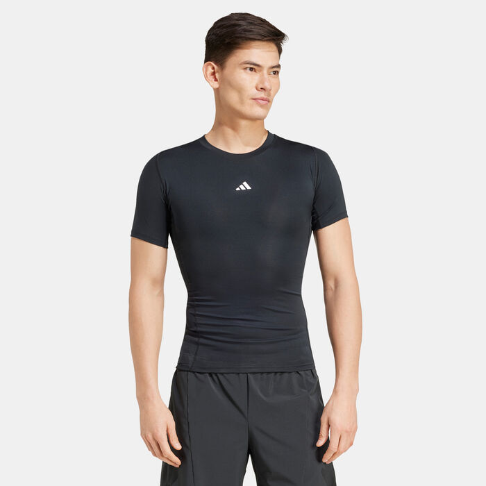 adidas Men's TECHFIT Training Compression Top Black image number 0