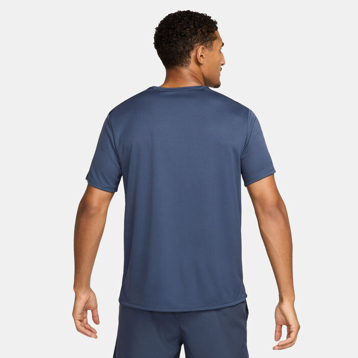 Nike Men's Miler Dri-FIT UV Running T-Shirt Blue Nike Men's Miler Dri-FIT UV Running T-Shirt Blue image number 1