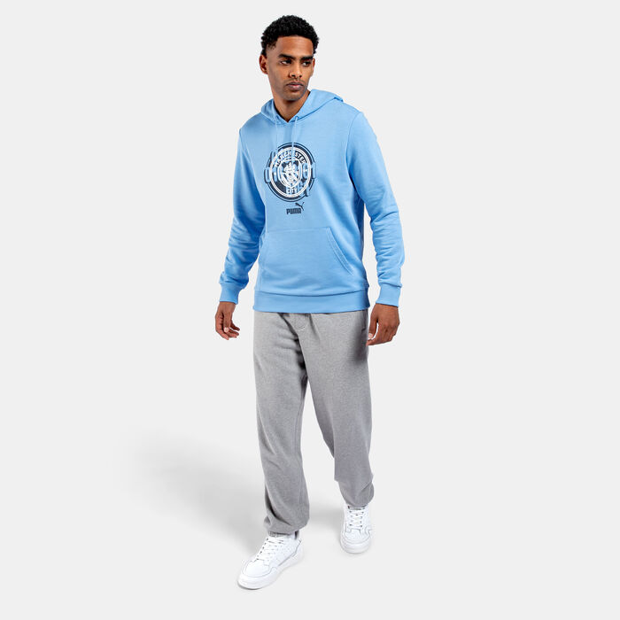 PUMA Men's Manchester City ftblCULTURE Hoodie Blue PUMA Men's Manchester City ftblCULTURE Hoodie Blue image number 2