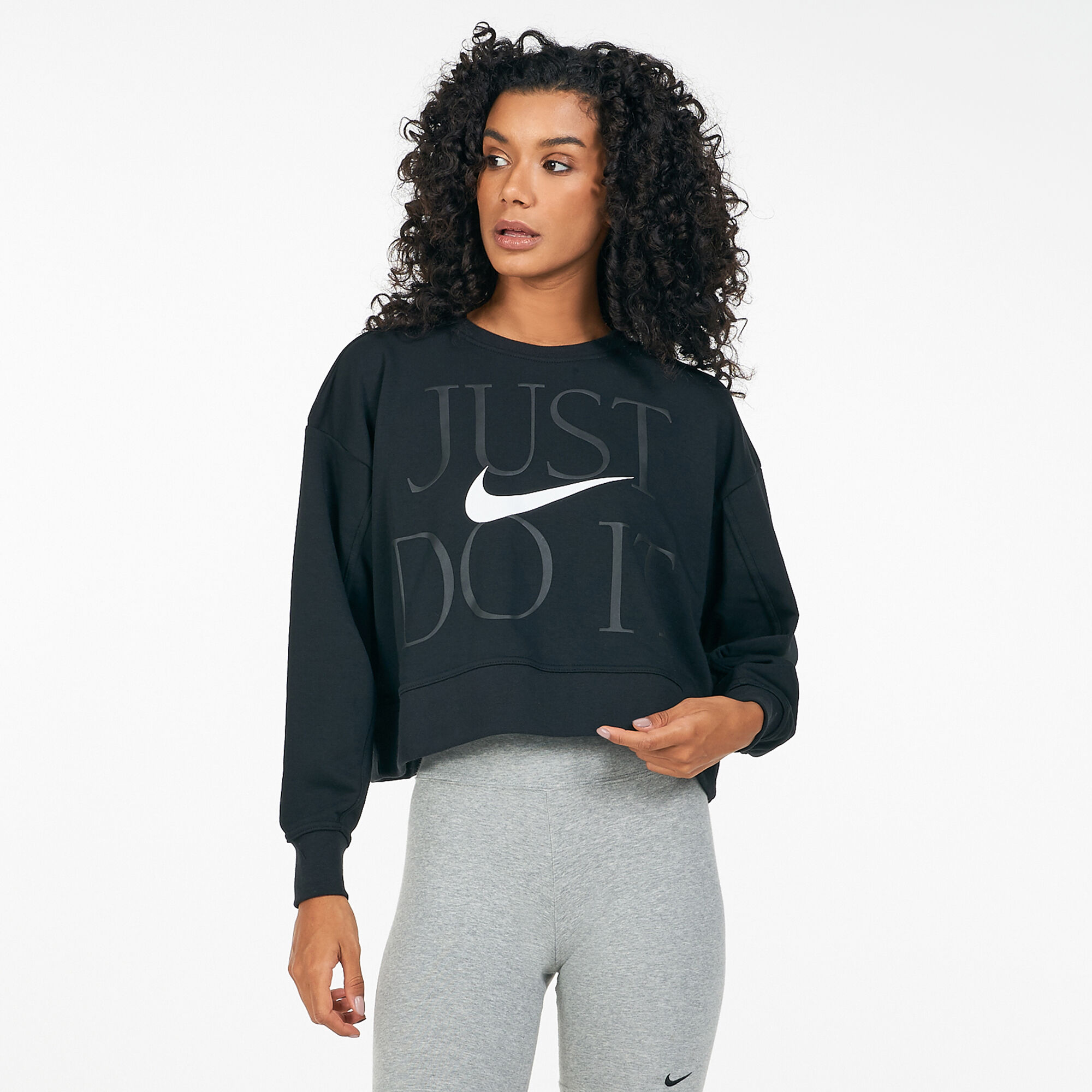 Women s Dri FIT Get Fit Sweatshirt Black Nike in KSA SSS