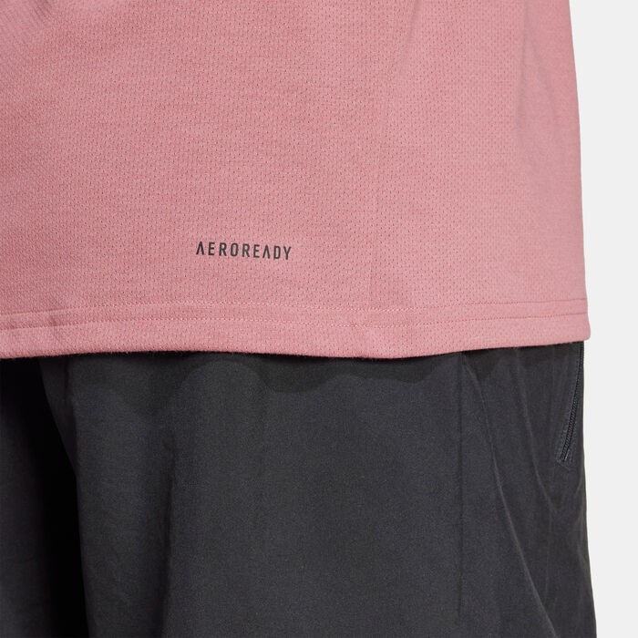 adidas Men's Train Essentials Comfort Training T-Shirt Pink adidas Men's Train Essentials Comfort Training T-Shirt Pink image number 4