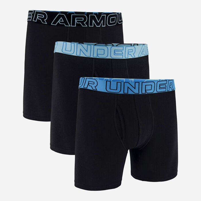 Under Armour Men's Performance Boxers (3 Pieces) Black image number 0