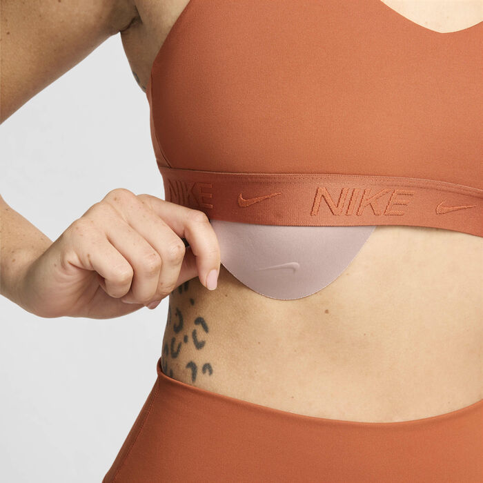 Nike Women's Indy Light-Support Training Sports Bra Brown Nike Women's Indy Light-Support Training Sports Bra Brown image number 6