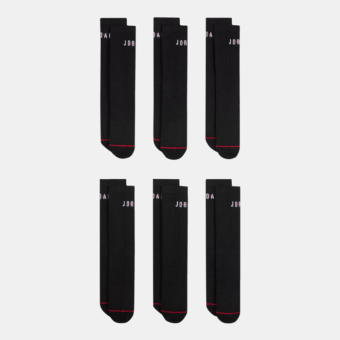 Jordan Men's Everyday Crew Socks (6 Pairs) Black Jordan Men's Everyday Crew Socks (6 Pairs) Black image number 1