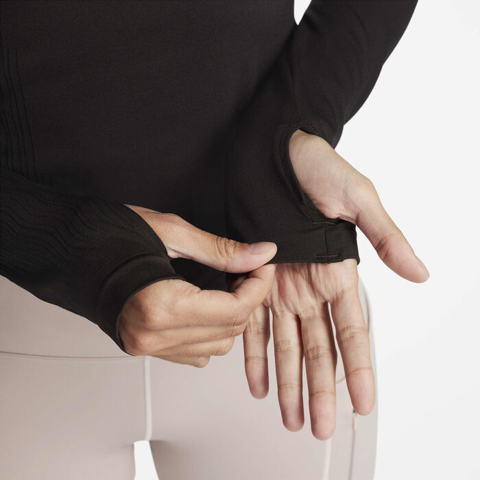 Nike Women's Running Division Dri-FIT ADV 1/2-Zip Mid Layer Black image number 3