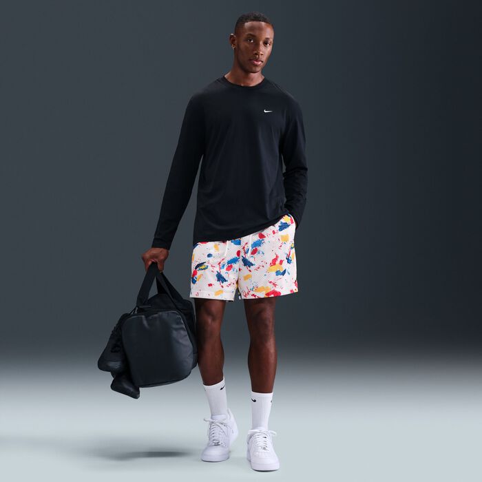 Nike Men's Dri-FIT Mesh Training Basketball Shorts White Nike Men's Dri-FIT Mesh Training Basketball Shorts White image number 1