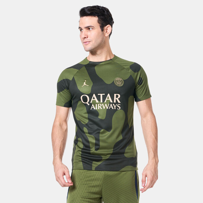 Jordan Men's Paris Saint-Germain Academy Pro Fourth Dri-FIT Football Pre-Match Top Green Jordan Men's Paris Saint-Germain Academy Pro Fourth Dri-FIT Football Pre-Match Top Green image number 0