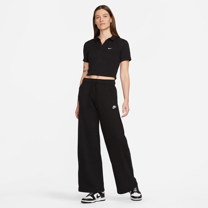 Nike Women's Sportswear Essential Polo Shirt Black Nike Women's Sportswear Essential Polo Shirt Black image number 2