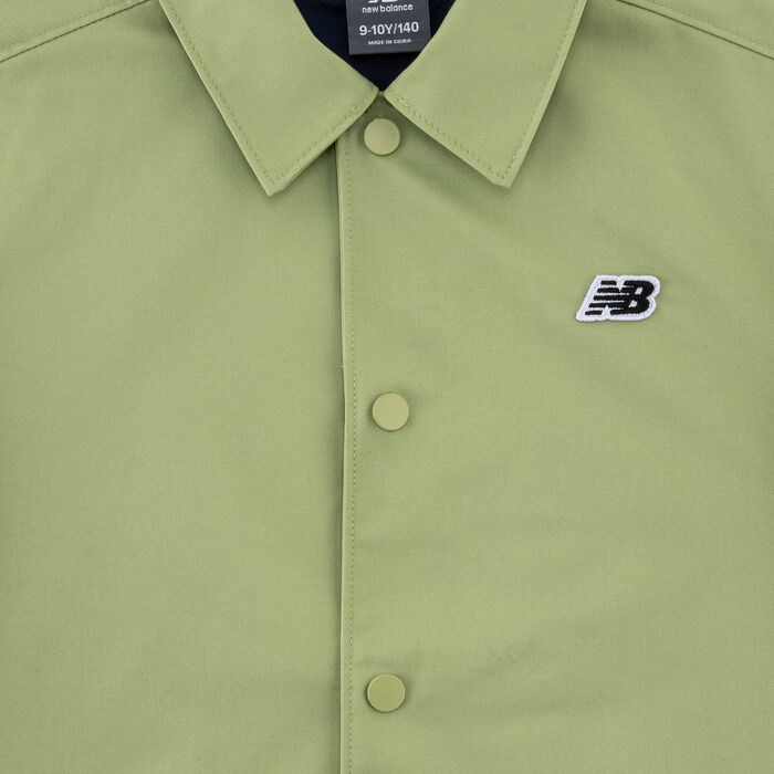 New Balance Kids' Premium Raglan Coach Jacket Green New Balance Kids' Premium Raglan Coach Jacket Green image number 2