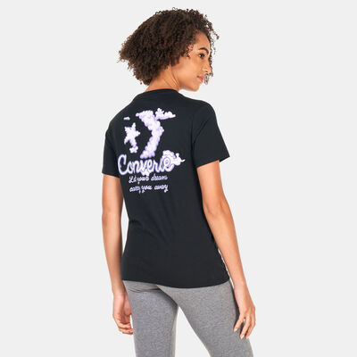 Converse Womens Seasonal Graphic Word Art T-Shirt Black Converse Womens Seasonal Graphic Word Art T-Shirt Black