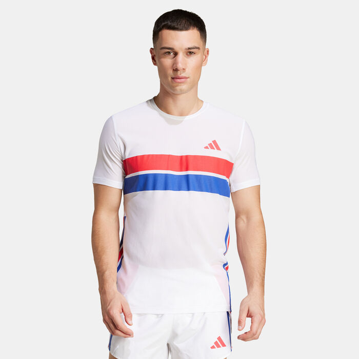 adidas Men's Adizero Retro Running T-Shirt White image number 0