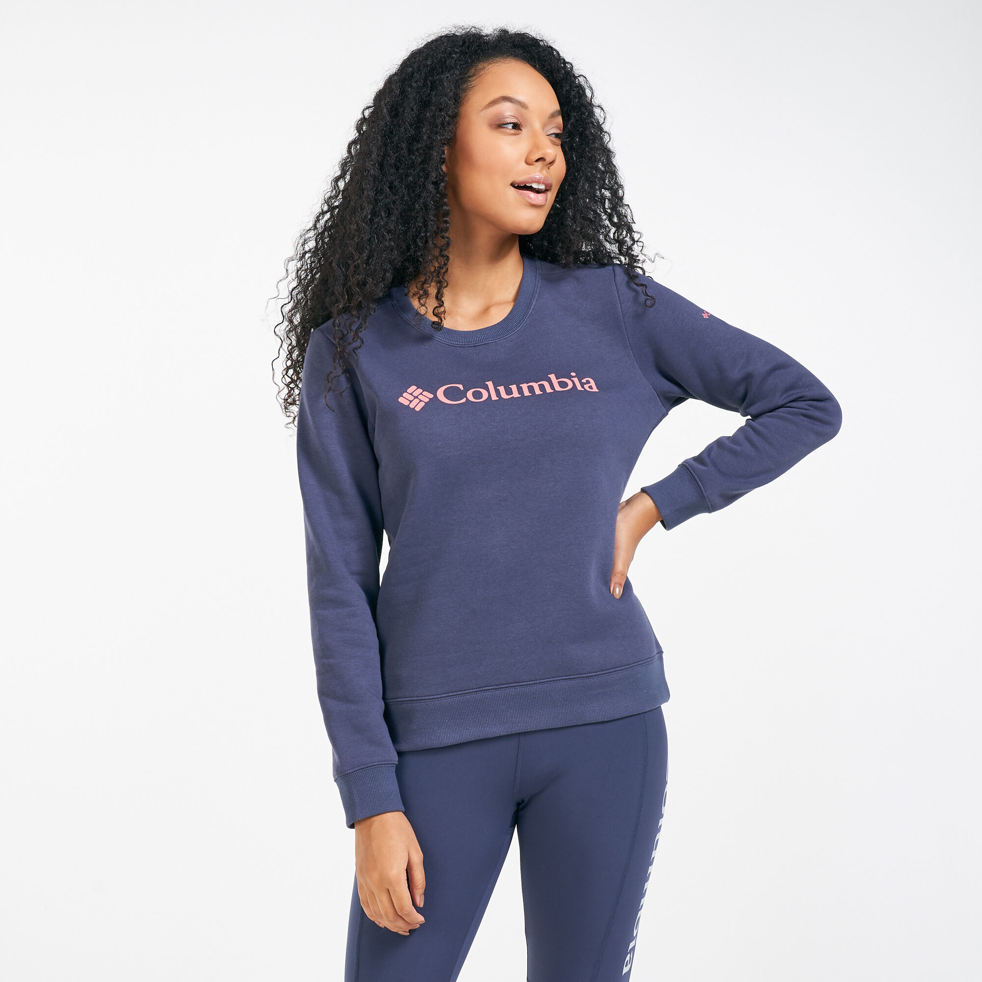 Women s Logo Crew Sweatshirt Blue Columbia in KSA SSS