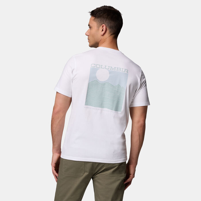 Columbia Men's Rapid Ridge Back Graphic T-Shirt White Columbia Men's Rapid Ridge Back Graphic T-Shirt White image number 1