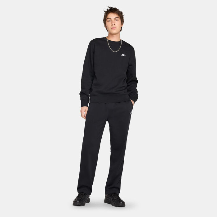 Nike Men's Club Fleece Sweatshirt Black Nike Men's Club Fleece Sweatshirt Black image number 2
