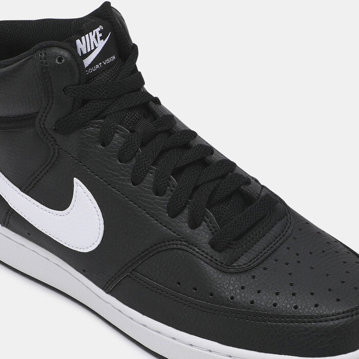 Nike Men's Court Vision Mid Next Nature Shoes Black Nike Men's Court Vision Mid Next Nature Shoes Black image number 4