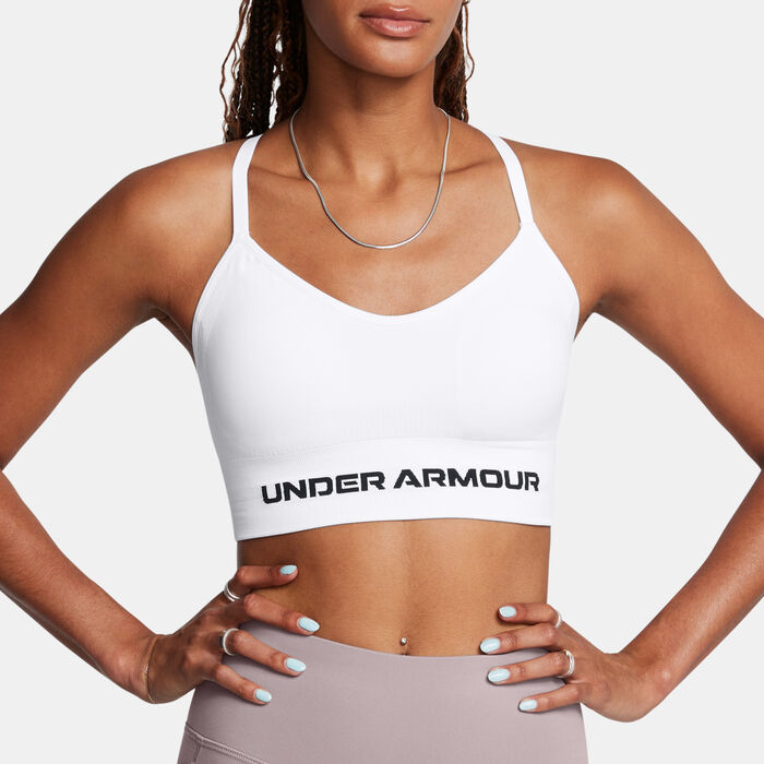 Under Armour Women's Vanish Seamless Low-Support Training Sports Bra White Under Armour Women's Vanish Seamless Low-Support Training Sports Bra White image number 0