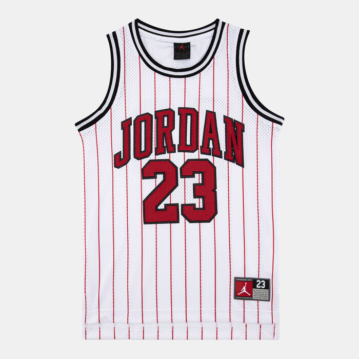 Jordan Kids' 23 Striped Jersey Top Black Jordan Kids' 23 Striped Jersey Top Black image number 0