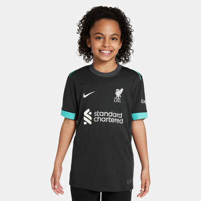 Nike Kids' Liverpool 24/25 Away Replica Football Jersey Black