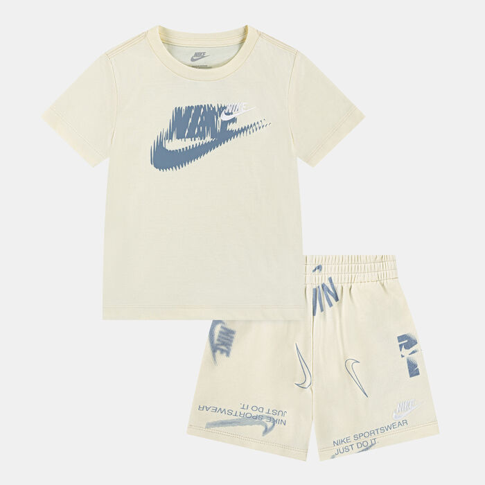Nike Kids' Club Brand Energy T-Shirt and Shorts yellow Nike Kids' Club Brand Energy T-Shirt and Shorts yellow image number 0