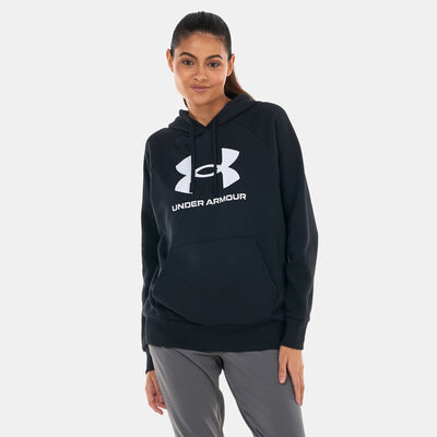 Under Armour Women's UA Rival Fleece Big Logo Hoodie Black