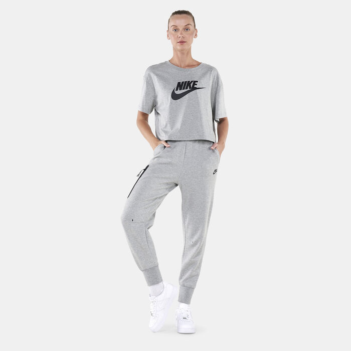 Nike Women's Sportswear Essential Cropped Logo T-Shirt Grey Nike Women's Sportswear Essential Cropped Logo T-Shirt Grey image number 2