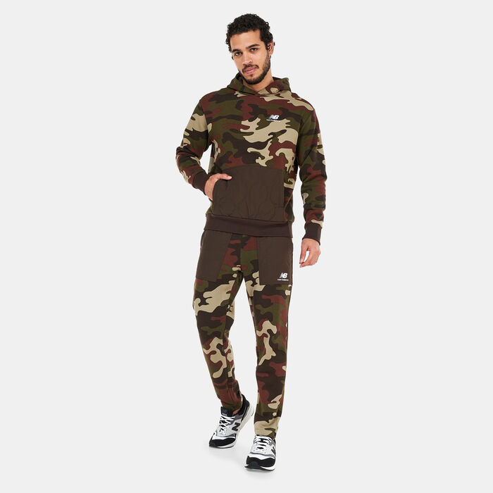 New Balance Men's Athletics Camo Fleece Hoodie Brown New Balance Men's Athletics Camo Fleece Hoodie Brown image number 2