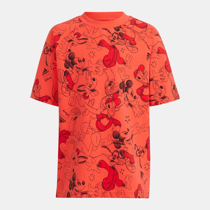 adidas Kids' x Disney Mickey Mouse T-Shirt (Younger Kids) Red adidas Kids' x Disney Mickey Mouse T-Shirt (Younger Kids) Red image number 0