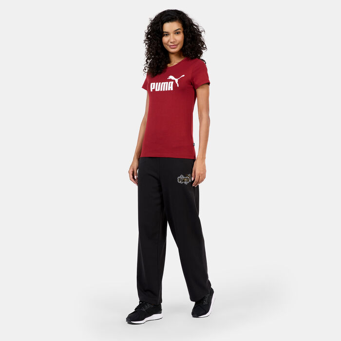PUMA Women's Essentials Logo T-Shirt Red image number 2
