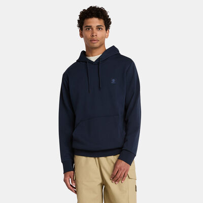 Timberland Men's Woven Badge Hoodie Blue Timberland Men's Woven Badge Hoodie Blue