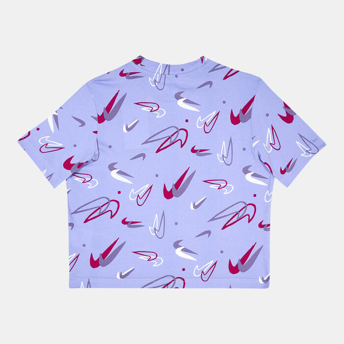Nike Kids' Sportswear Boxy T-Shirt (Older Kids) Purple Nike Kids' Sportswear Boxy T-Shirt (Older Kids) Purple image number 1