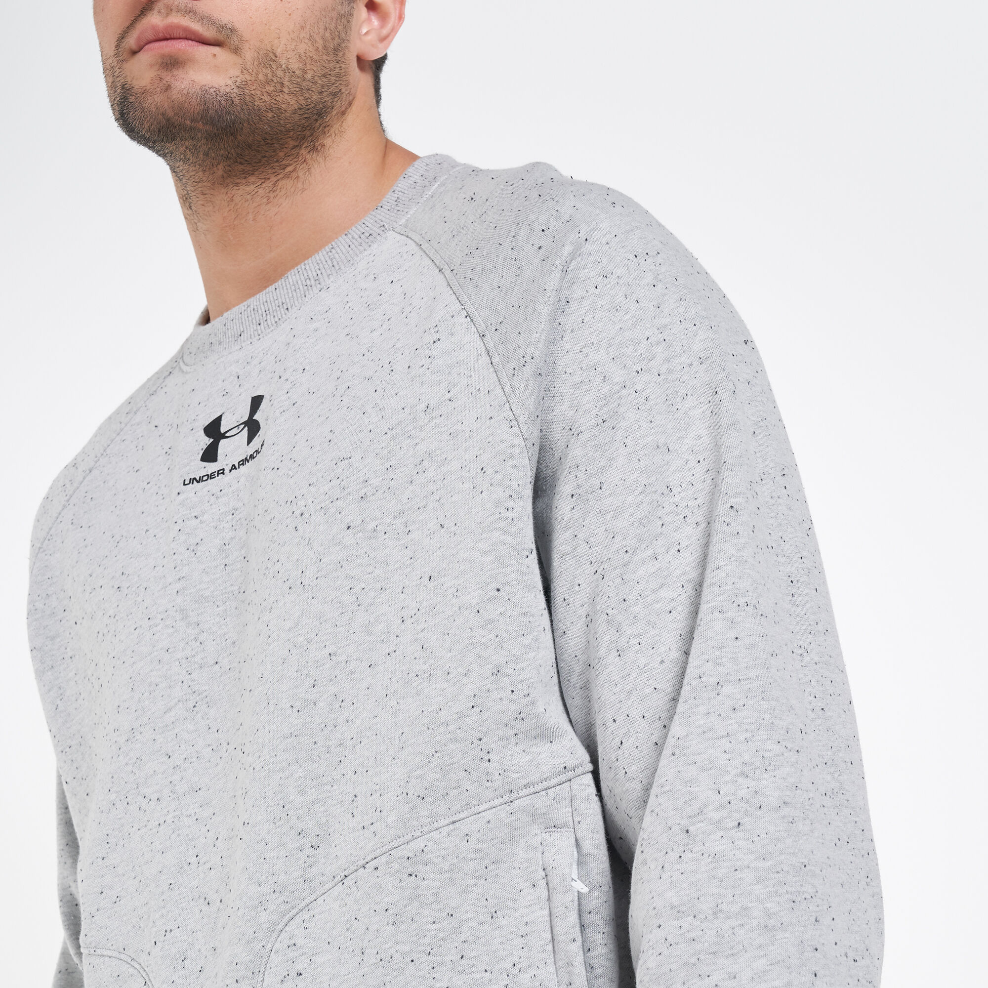 Buy Under Armour Men s Speckled Fleece Sweatshirt White in KSA SSS