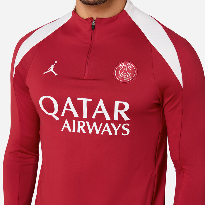 Jordan Men's Paris Saint-Germain Strike 4th Drill Football Top Red Jordan Men's Paris Saint-Germain Strike 4th Drill Football Top Red image number 3