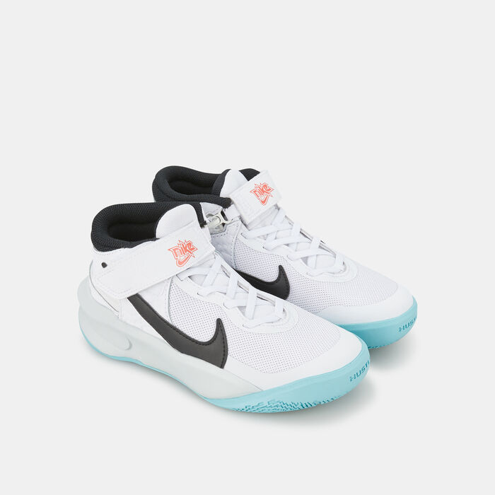 Nike Kids' Team Hustle D 10 FlyEase Shoe (Older Kids) White Nike Kids' Team Hustle D 10 FlyEase Shoe (Older Kids) White image number 1