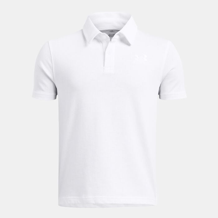 Under Armour Kids' Icon Polo Shirt White Under Armour Kids' Icon Polo Shirt White image number 0