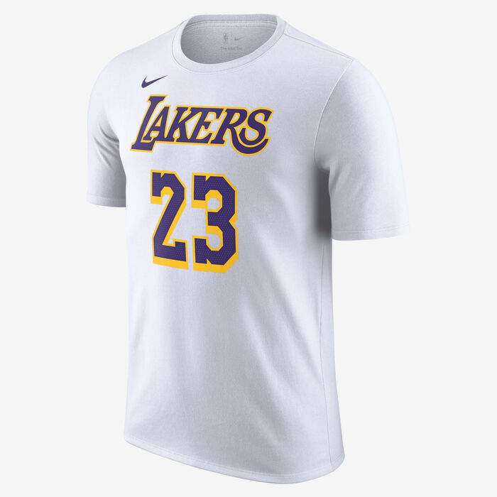 Nike Men's NBA Los Angeles Lakers T-Shirt White Nike Men's NBA Los Angeles Lakers T-Shirt White image number 0