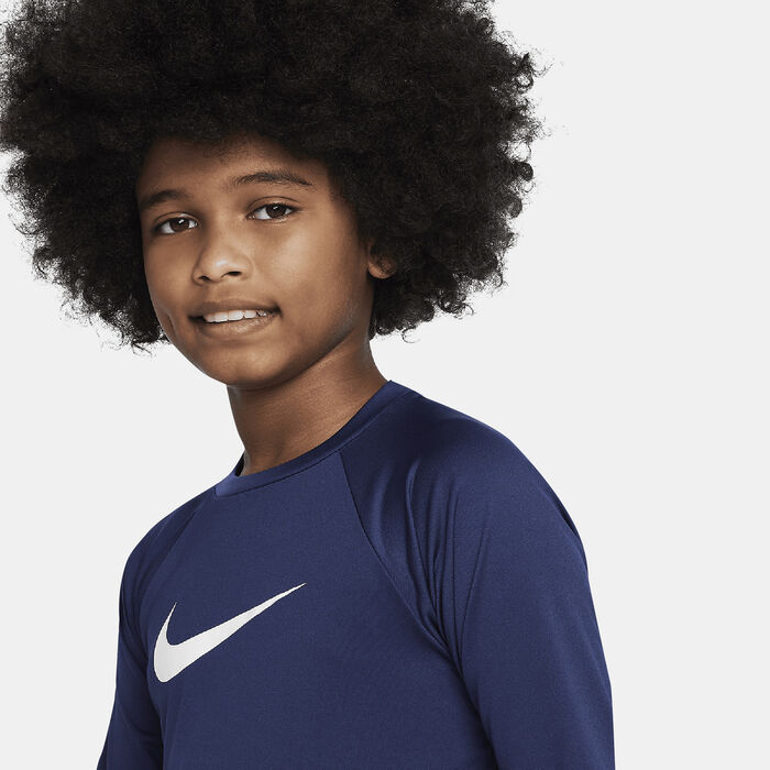 Nike Swim Kids' Hydroguard Swimming T-Shirt Blue image number 3