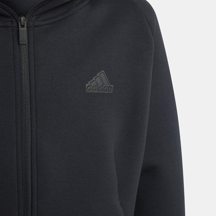 adidas Kids' Z.N.E. Full-Zip Hoodie Black image number 2