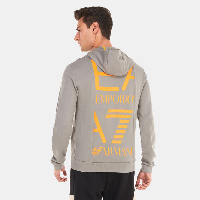 EA7 Emporio Armani Men's Train Logo Series Special Logo Hoodie Grey EA7 Emporio Armani Men's Train Logo Series Special Logo Hoodie Grey image number 1