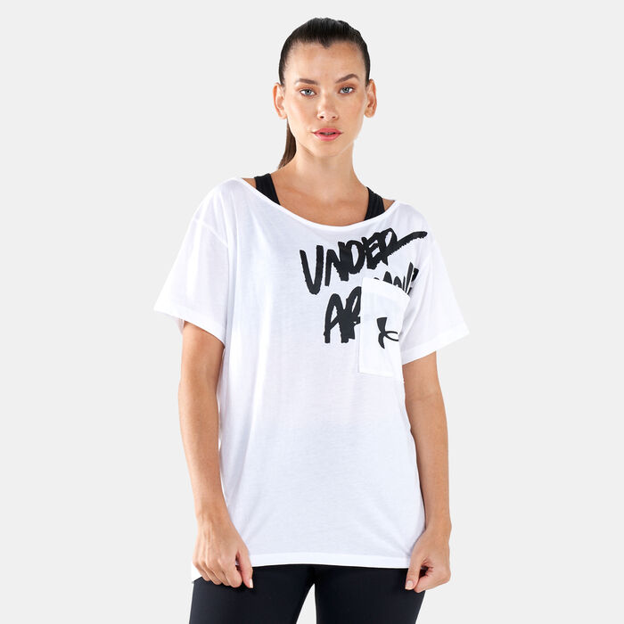 Under Armour Women's UA Oversized Graphic T-Shirt White Under Armour Women's UA Oversized Graphic T-Shirt White image number 0