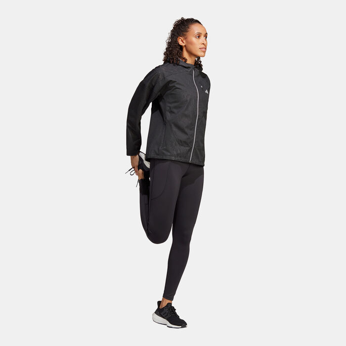 adidas Women's Adizero Running Jacket Black image number 2