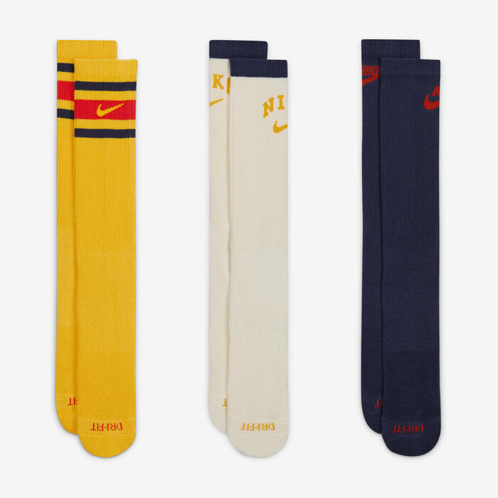 Nike Everyday Plus Cushioned Crew Socks (3 Pairs) yellow Nike Everyday Plus Cushioned Crew Socks (3 Pairs) yellow image number 1