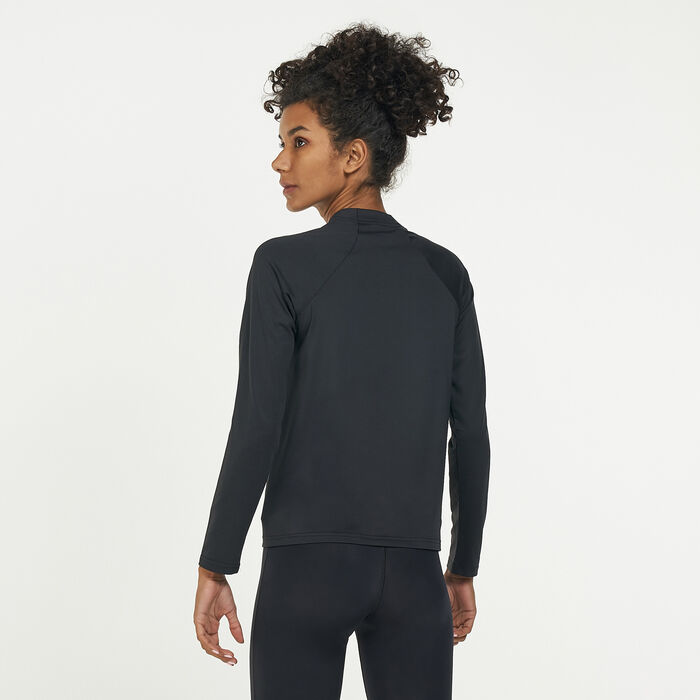Nike Swim Women's Essential Long Sleeve Hydroguard Rashguard Blue Nike Swim Women's Essential Long Sleeve Hydroguard Rashguard Blue image number 1