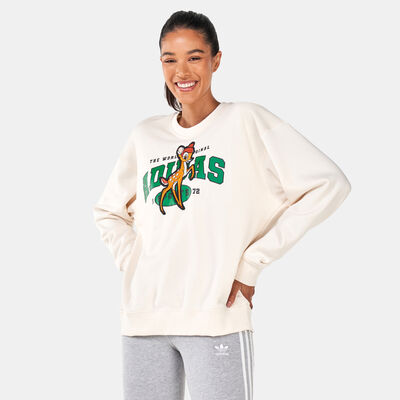 adidas Originals Women's x Disney Bambi Graphic Sweatshirt Beige