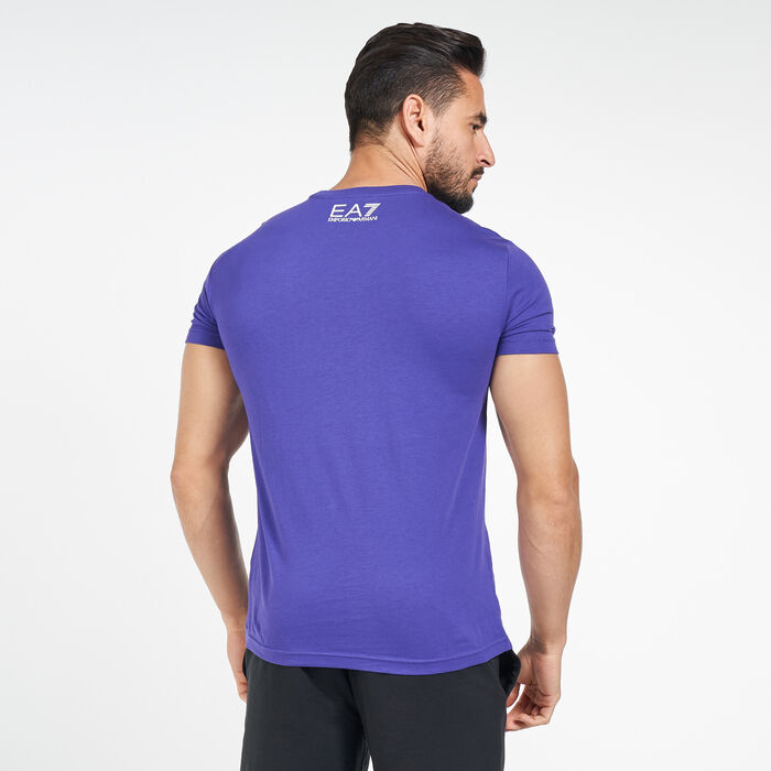 EA7 Emporio Armani Men's Train Oversize Logo T-Shirt Purple EA7 Emporio Armani Men's Train Oversize Logo T-Shirt Purple image number 1