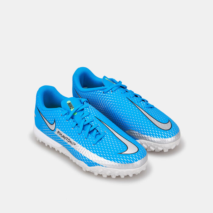 Nike Kids' Jr. Phantom GT Academy Turf Ground Football Shoe Blue Nike Kids' Jr. Phantom GT Academy Turf Ground Football Shoe Blue image number 1