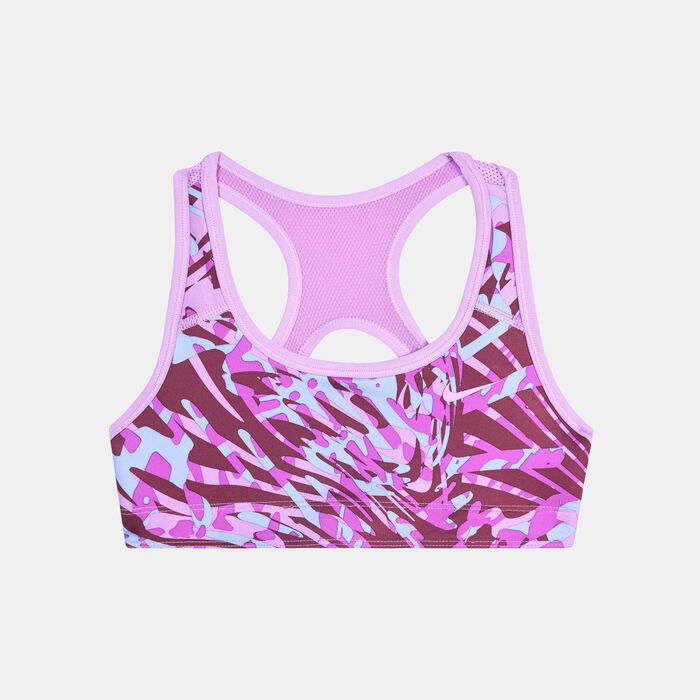Nike Dri-FIT Swoosh Girls' Printed Reversible Sports Bra, Light